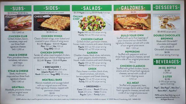 Marco's Pizza is delicious, definitely the best pizza I have ever had. The menu has a bunch of choices to choose from!