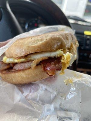 Bacon Egg and Cheese Breakfast Sandwich