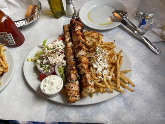 Chicken Souvlaki Platter