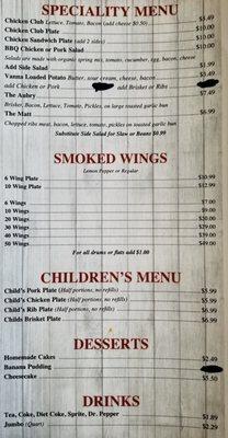 Vanna BBQ - Menu 2 - July 2024