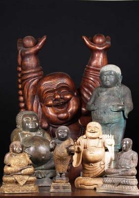 Fat & Happy Buddha Statues by Lotus Sculpture