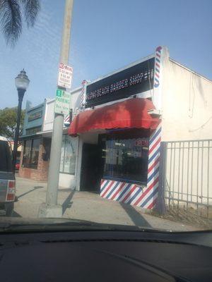 Parking in front of the barber shop!