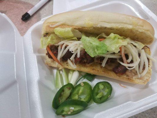 Asian BBQ Pork Sandwich