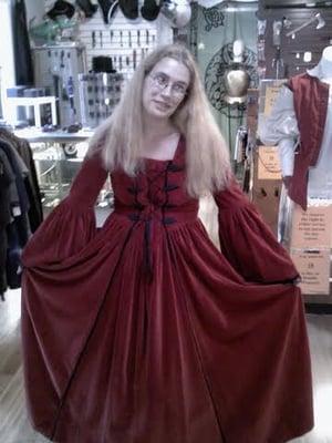 Yup- She's all dressed and ready for her next RenFaire! Where do you get YOUR outfits at?? ;-)