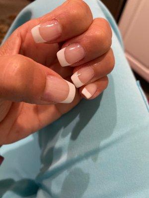 BioGel with French tip and semi coffin shape