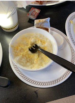 Grits and eggs