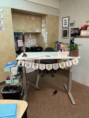 My new adjustable height desk!! (Ignore the mess)