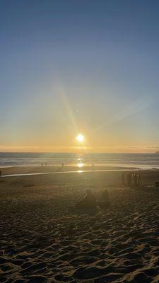 Sunset at Stinson beach, which is walking distance across the road.