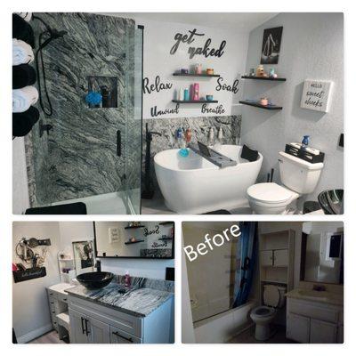 Black & White MasterBath Remodel