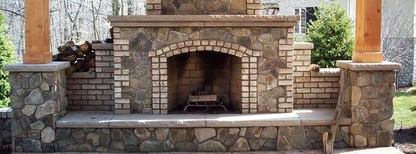 Backyard Fireplace