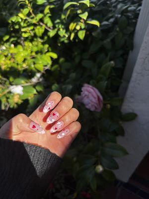 Valentine nail art by Nikki