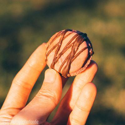 Cocoa cabernet macaron
 IG: @thephotographerfoodie