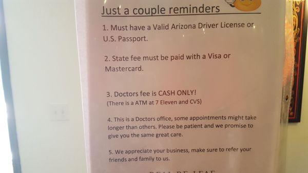 5th and Alvernon Easy parking , quiet, discreet medical evaluation clinic. A doctor on site to get your Az. medical marijuana card.