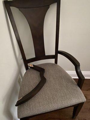 Broken arm chair