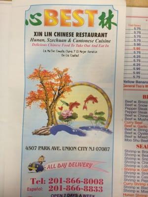 Menu front