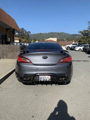 They installed new CF rear diffuser