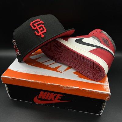 SF Giants Black/Red NE Fitted w/50th Anniversary Side Patch