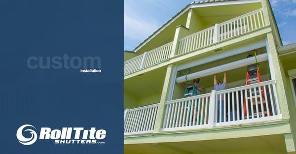 Custom Remote Powered Shutter Manufacturing & Installation by Roll Tite Shutters 321.409.9691 www.RollTiteShutters.com