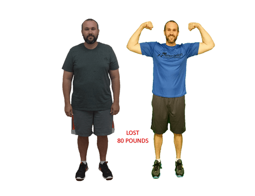 progress of our amazing client before and after photo. Crushed his goals! www.RepkeFitness.com