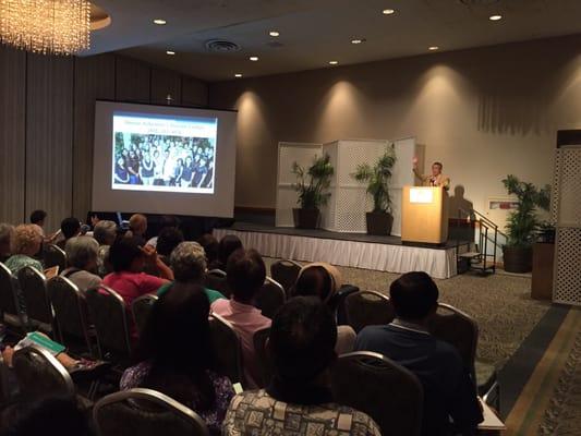 Dr Liow and Dr Blake speaking at the Healthy Aging conference at Ala Moana Hotel 8/15/15