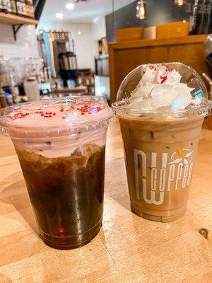 Cupid's Coldbrew and Sweetheart Latte