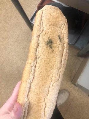 Moldy bread served by management