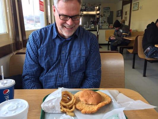 "It's as big as my head!" Love it when my hubby is delighted with his food! He loved it! Me, not so much.