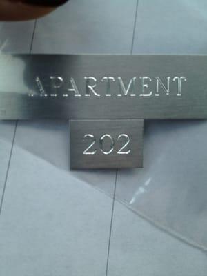 Engraved mailbox tag