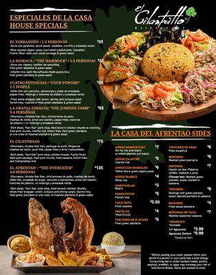 El Cilantrillo Restaurant * Menu Page 4 of 5