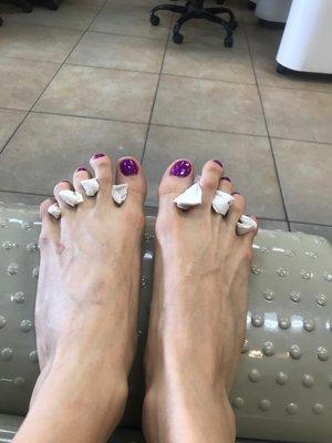 Oh lord my feet- sorry- this is just to show the good job on the pedi