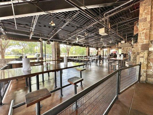 Outdoor covered dining area - bright and early