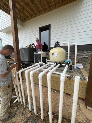 Greatest technology sand filter and pool and spa equipment installation by experts North Georgia pool