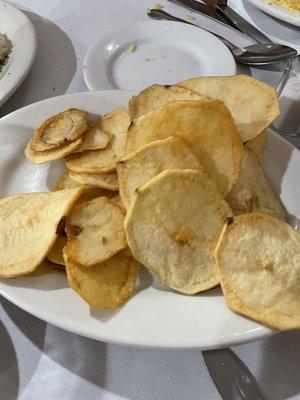 Sliced potatoes