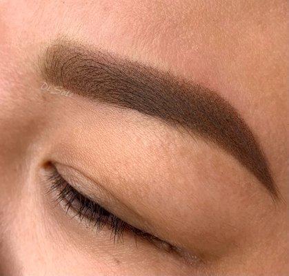 Powder eyebrows right after procedure! Results last 1-3 years. Painless procedure!     price is $500