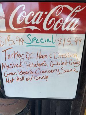 Daily specials