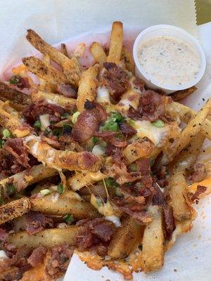 Loaded Cajun fries. Omg!!!!!