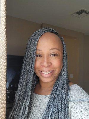 Beautiful braids by Gifty! She is so talented, patient and professional! Great salon and owner with a wonderful spirit.