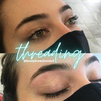 Eyebrow threading in Miami Bushy Brows