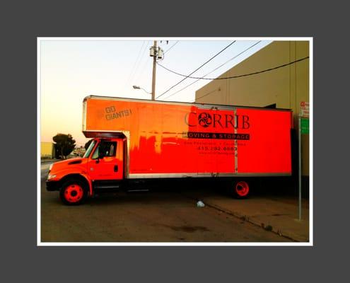 TO SHOW OUR SUPPORT OF OUR 2012 GIANTS AFEW MONTHS WE PAINTED 2 OF OUR TRUCKS IN GIANTS ORANGE AND BLACK!!!! GO GIGANTES!!!!