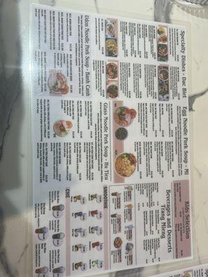 Food menu