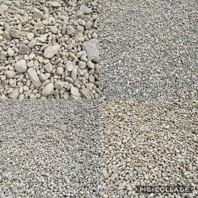 Cobblestone, pea gravel, gravel and drain rock for all your landscaping needs.