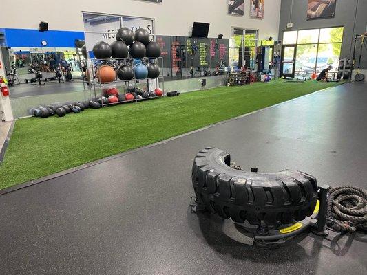 Our new and improved Functional Training area, equipped with new turf, racks, functional cardio equipment, and so much more!