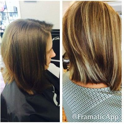 Before and after hair by Devin