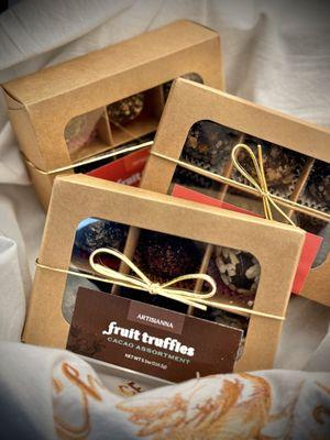 Artisianna Fruit Truffles - made from fruit, nuts and seeds.  No added sugar.  Guilt-free indulgence and gut friendly.