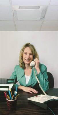 Employee healthy and happy with a filtered supply diffuser