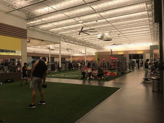 Main workout area just as you walk out of the locker rooms