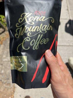 100% kona med roast whole beans