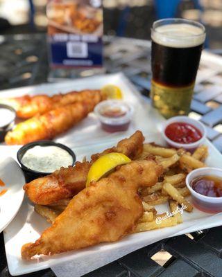 Fish & Chips (Featured) and black & tan beer- You need these!!