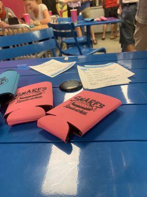 Free coozies and surveys to share about your experience