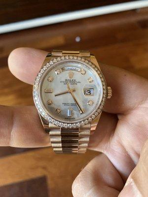 Rolex President Diamond Dial Yellow Gold $52k